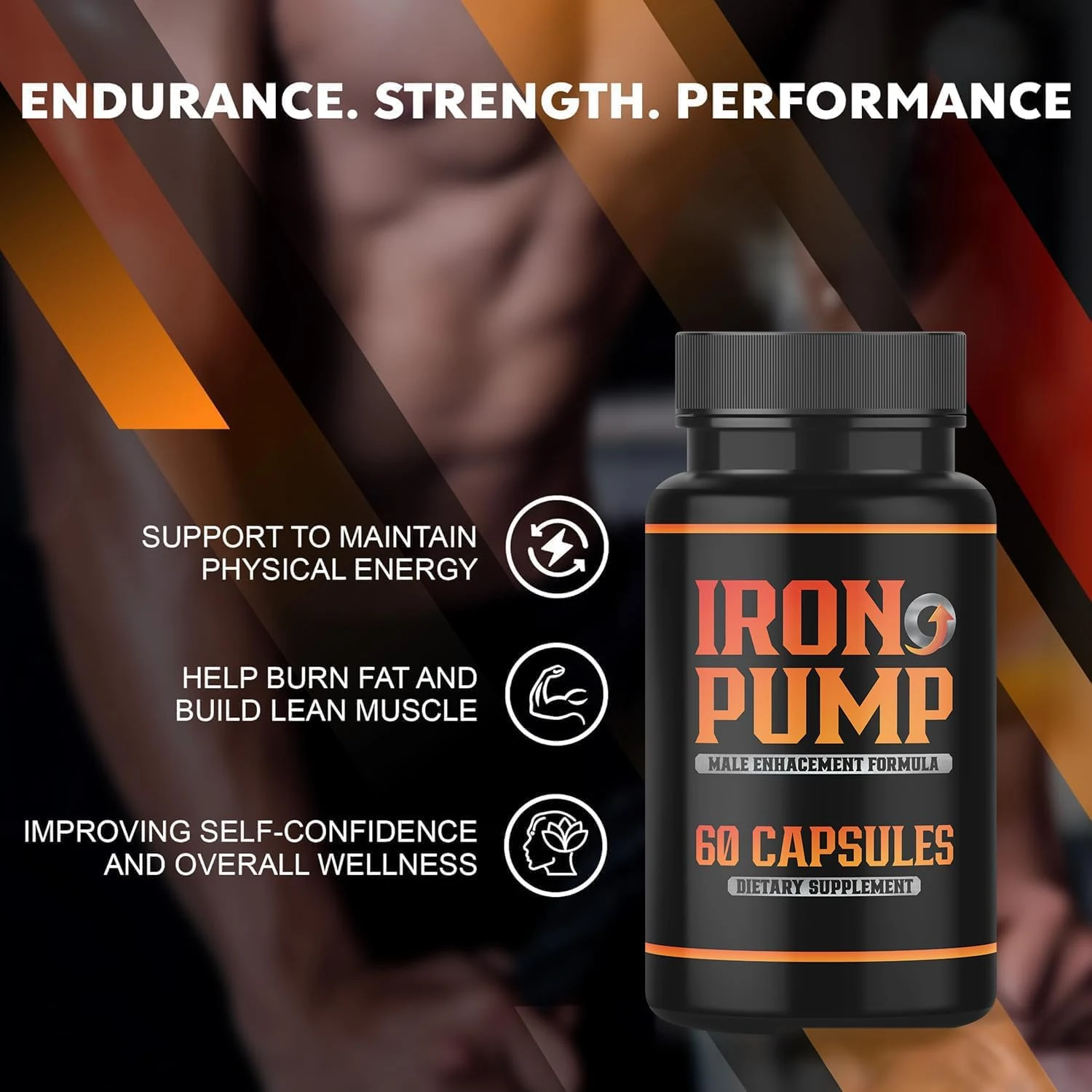 Why choose Iron Pump: endurance, strength and performance support in 60 capsules per bottle