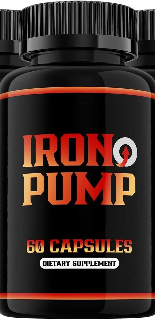 A single bottle of Iron Pump male vitality capsules for a daily routine
