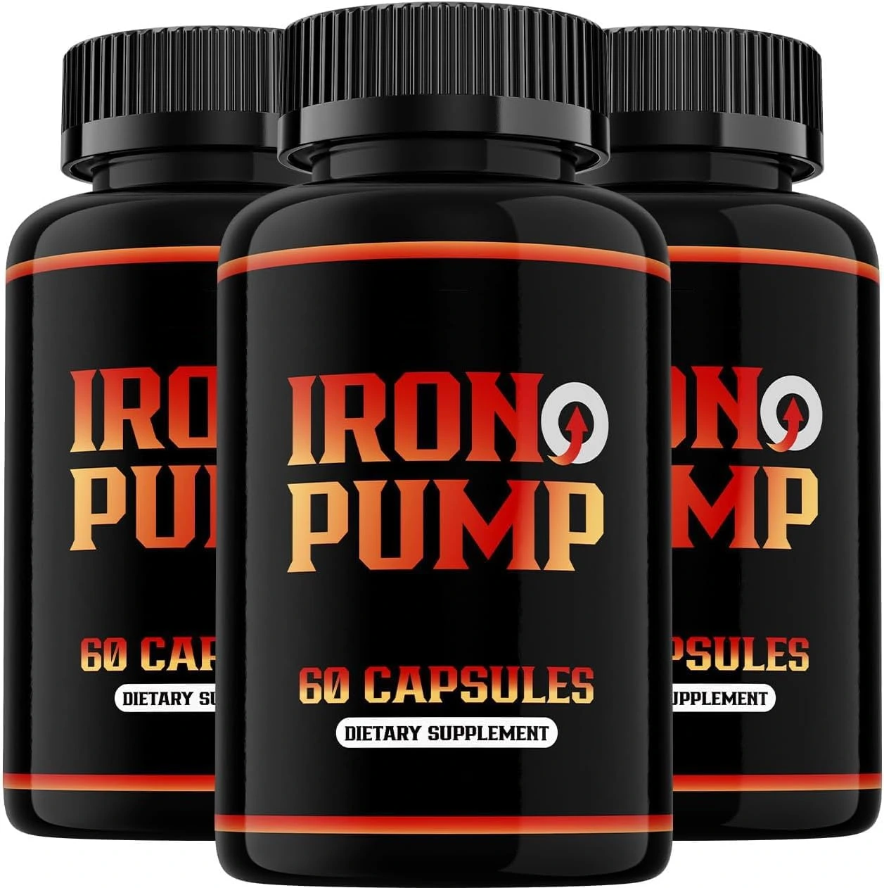 Iron Pump male vitality capsules, three-bottle package with 60 capsules per bottle