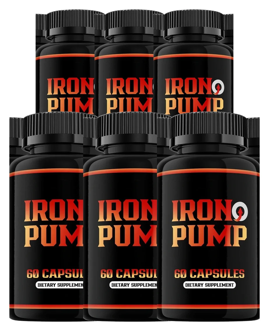 Six-bottle best-value package of Iron Pump capsules with free shipping